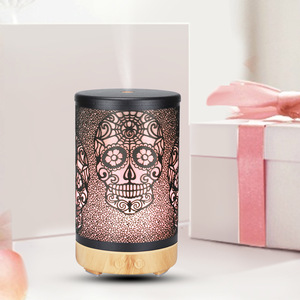 Difusor de Aromas de 100 ml, Difusor de Aromaterapia de Metal Bronce <span class=keywords><strong>para</strong></span> Aceites Esenciales, Lámpara de Fragancia de 7 Colores, <span class=keywords><strong>Humidificador</strong></span> <span class=keywords><strong>para</strong></span> Bebés, Oficina y Hogar - Product Image 6