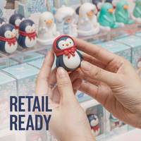 Figurines personnalisées en vinyle souple, pingouins, animaux d'hiver, jouets en boîte mystère, fabricant OEM