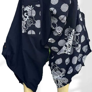 กางเกงลำลองทรงซามูไรบิดลูกศรสไตล์สลิปออนง่ายเหมาะสำหรับการออกนอกบ้านแบบสบายๆหรือพักผ่อนขนาดฟรีไซส์ - Product Image 3