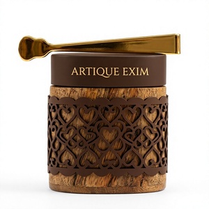 Custom Logo Wooden <b>Incense</b> Burner Lotus Carved Hollow Box <b>Incense</b> <b>Cone</b> Holder Aromatherapy Accessories OEM - Product Image 1