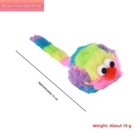 Jouet pour chat en peluche avec herbe à chat, souris arc-en-ciel à longue queue, à mâcher, interactif, vente en gros