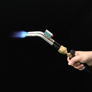 Antorcha de soldadura de doble cabezal Mapp Torch 1800C con boquilla angular para reparación de refrigeración, gas mixto, chapado en cobre - Product Image 3