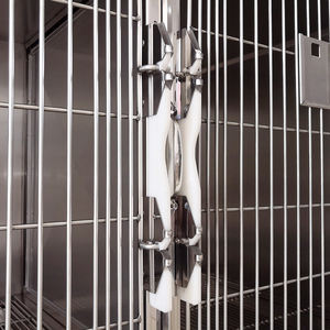 Attrezzatura veterinaria per animali domestici in acciaio inox e cartone di legno gabbie per cani di piccola dimensione ICUs per animali domestici in argento e metallo - Product Image 3