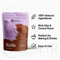 Complément alimentaire à base d'extraits végétaux Hrebal, mélange de poudre d'igname violette et de cacao de qualité supérieure pour desserts, thés au lait et pâtisseries