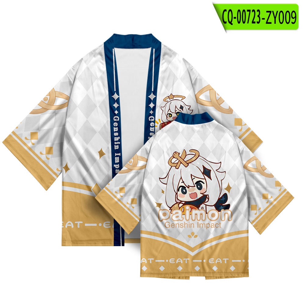 1.Kimono Women Men Shirt Costume