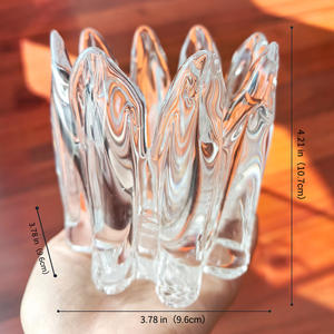 Bougeoir <span class=keywords><strong>en</strong></span> <span class=keywords><strong>verre</strong></span> <span class=keywords><strong>soufflé</strong></span> à la main-Cadeau artisanal unique pour la décoration intérieure - Product Image 6