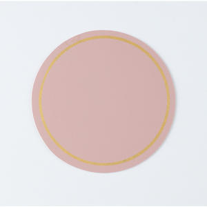 ที่รองแก้วแบบหนัง PU สลักลายสองด้านชุดถ้วยเครื่องดื่มทนความร้อนเย็บแผล - Product Image 3