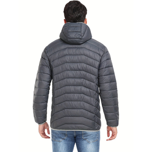 Wholesale Fashion Wear Factory Made <b>Men</b> Puffer <b>Jacket</b> Full Zipper Style Custom Logo Street Wear Hooded <b>Men</b> Puffer <b>Jackets</b> - Product Image 6