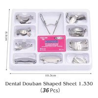 Matrice dentaire Matrices métalliques sectionnelles profilées Matrice dentaire avec pince à ressort Delta Ring Clamp Wedges Kit