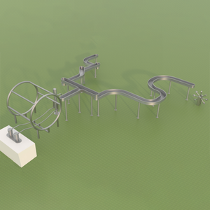 For <strong>Aqua</strong> Play Wet Deck Playground Sprinkler Stainless Steel Amusement <strong>Water</strong> Gate Archimedes Screw for School <strong>Water</strong> Park - Product Image 5