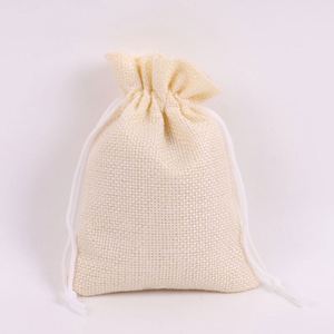 Sac à cordon en jute violet personnalisé pour bijoux, pochette en lin pour le shopping et les cadeaux - Product Image 3