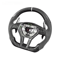 Volant en cuir et fibre de carbone Mercedes Benz W204 compatible avec Cla C117 W176 W212 W213 W207 W218 X204 W117 S204 C204 C63 AMG