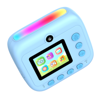 Kamera Cetak Instan Anak-anak CMOS Lensa Ganda Layar IPS 2.0" Lampu Warna-warni Permainan Printer Foto Termal Portabel Baterai 1300mAh