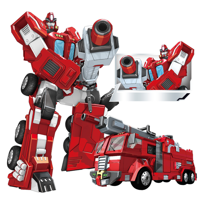 DIY Assembly Function Transforming Robots Deformable Fire Fighting Truck Plane Tank Construction Toys