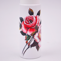 Impression UV Bouteilles de lotion cosmétique en plastique vides personnalisées de 15ml avec pompe de pulvérisation, services de modèle personnalisé de fleurs d'impression UV