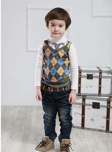 เสื้อยืดเด็กพิมพ์ลาย 3 มิติ แขนยาว ลายสก็อต สไตล์ลำลอง สำหรับเด็กผู้ชาย ขายส่งจากจีน - Product Image 3