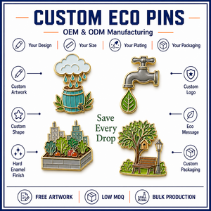 Badges en métal personnalisés à énergie propre : émail dur, panneaux solaires, éoliennes, vélos, stations de recharge de véhicules électriques - Product Image 4