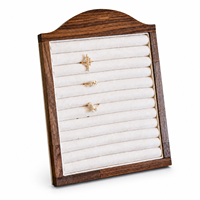 Présentoir vertical en bois de noyer pour boucles d'oreilles, support pour bagues, présentoir à bijoux pour vitrine de magasin, accessoires d'exposition