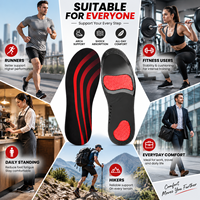Semelles orthopédiques robustes avec soutien de la voûte plantaire pour pieds plats, fasciite plantaire, la marche et les bottes de travail