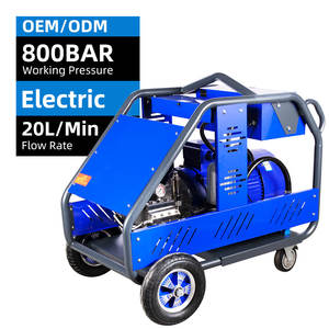 Nettoyeur haute pression industriel lourd, électrique, diesel, 10000 PSI, 1000 bars, nettoyeur à jet avec nettoyeur de surface - Product Image 2