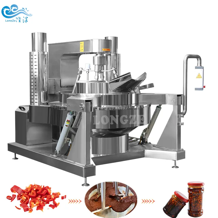 Stainless Steel Eggs Cooking Mixer Pot Cooking Mixer Machine Chili Sauce Jacketed Kettle With Agitator for Fruit Jam