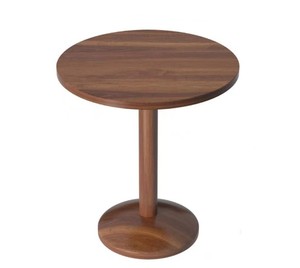 Table d'appoint ronde <span class=keywords><strong>Robin</strong></span> de haute qualité, design moderne, finition brun brillant pour salon ou chambre, en bois massif et métal - Product Image 2