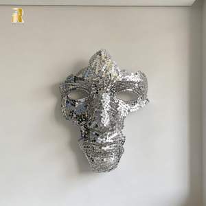 Sculpture murale en acier inoxydable personnalisée RELONG, <span class=keywords><strong>art</strong></span> abstrait moderne, décoration - Product Image 1