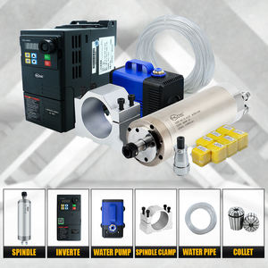 แกนหมุน0.8kw 65มม. ER11 400Hz 24000รอบต่อนาที220V ชุดมอเตอร์แกน800W ระบายความร้อนด้วยน้ำสำหรับอลูมิเนียมงานไม้ - Product Image 5