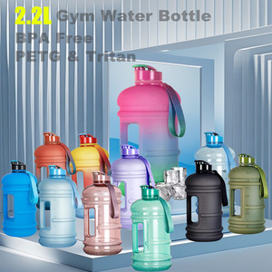 Bouteille <span class=keywords><strong>shaker</strong></span> de gymnastique <span class=keywords><strong>2</strong></span> <span class=keywords><strong>litres</strong></span> Grande bouteille d'eau réutilisable Bouteille d'eau demi-gallon avec manchon - Product Image 2