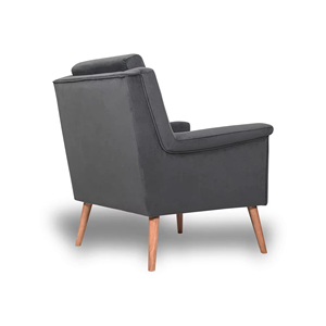Sillón de Ocio Plegable Ajustable de Tela Gris Oscuro de Lujo Moderno Sans para Sala de Estar, Oficina en Casa, Dormitorio, Uso en Hoteles - Product Image 5
