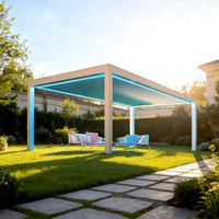 Pergola extérieure en alliage d'aluminium, fabrication OEM et ODM, design moderne, écologique, durable, résistante aux intempéries, pour villa et terrasse