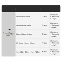 Lustre LED triple anneau minimaliste moderne, taille personnalisée, éclairage de plafond de luxe pour hall d'hôtel, centre de marketing, restaurant