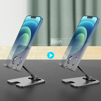 Nouveau support de téléphone de bureau pliable en alliage d'aluminium support de tablette de bureau en métal support Mobile support de téléphone support de tablette de bureau