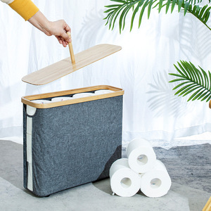 Fabric <b>Storage</b> <b>Basket</b> Rectangle Dustproof Lid Tissue Box Neatening <b>Storage</b> - Product Image 3