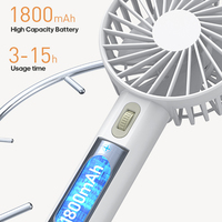 Ventilateur de recharge portable miniature KINSCOTER pour l'extérieur, 1800 mAh, ventilateur de refroidissement multifonction, ventilateur de poche, 100 vitesses, mini ventilateur de poche