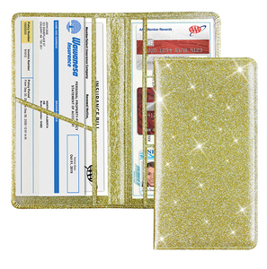 <span class=keywords><strong>Porte</strong></span>-cartes d'assurance et de carte grise brillant pour <span class=keywords><strong>voiture</strong></span>, organiseur de boîte à gants, dossier de documents de véhicule, accessoires auto pour femmes - Product Image 6