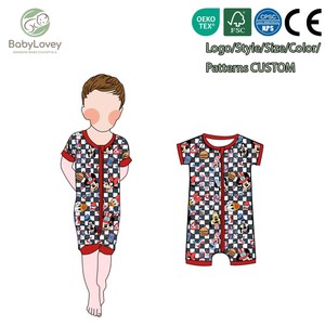 Babylovey Tutina Personalizzata per Neonati 95% Bambù 5% Spandex, Body per Neonati, Pigiama Estivo - Product Image 3