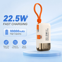 Batterie externe ultra-légère 5000 mAh 22,5 W à charge rapide avec prise Type-C intégrée et support invisible intégré, personnalisable avec logo OEM