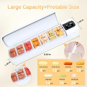 <span class=keywords><strong>Organizador</strong></span> de Pastillas Inteligente Portátil con Bluetooth para Personas Mayores, con Aplicación de Alarma, Estuche de Viaje, <span class=keywords><strong>Organizador</strong></span> de Medicamentos - Product Image 2