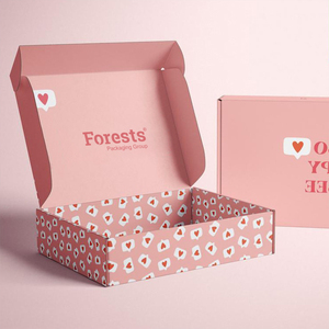 Boîte d'emballage d'expédition écologique en papier <span class=keywords><strong>kraft</strong></span> rose en carton ondulé imprimé en couleur Boîtes postales personnalisées - Product Image 6
