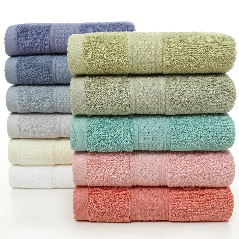 XIAOAO-Conjunto de toalla de baño de algodón puro, 12 colores, para hotel, personalizable con el logotipo de la empresa, venta al por mayor