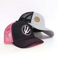 Casquettes de sport et d'extérieur en coton et maille pour hommes et femmes, avec logo personnalisé en cuir, design populaire, visière incurvée, 6 panneaux, style trucker
