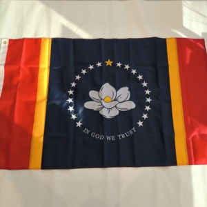 Mississippi <b>Flags</b> for Outside 3 X 5 ft Heavy Duty & Fade Resistant Outdoor Oxford Fabric U.S. State <b>Flag</b> with Embroidered - Product Image 1