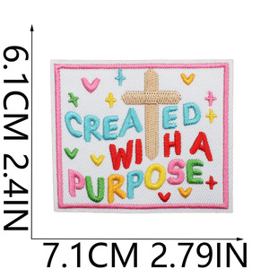 Parches Bordados de Fe, Adhesivos Decorativos <span class=keywords><strong>para</strong></span> Ropa, Letras de Amor, Bordado a Máquina, Sellos, Cruces, Termoadhesivos - Product Image 6