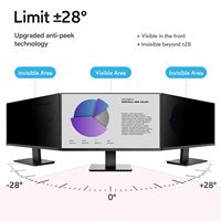 Filtre d'écran de confidentialité d'ordinateur amovible de 23.8 pouces pour moniteur d'ordinateur à écran large 16:9 Anti-éblouissement Anti-rayures Blocage UV