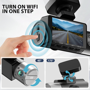 3 kênh imx678 Dashcam hỗ trợ phát hiện chuyển động xe máy ảnh với HDR 5.8GHz Wifi Dash Cam phía trước và phía sau 4K xe kỷ lục - Product Image 4