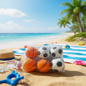 Set di giocattoli da spiaggia con palline in spugna MNJ da 9 cm, 6 pezzi - Product Image 3
