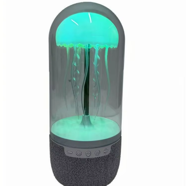 Creative Colorful 1800mAh Sports Jellyfish Lamp for Speaker RGB LED Lights Memory Card Support for 5.0 Wireless Charging HiFi