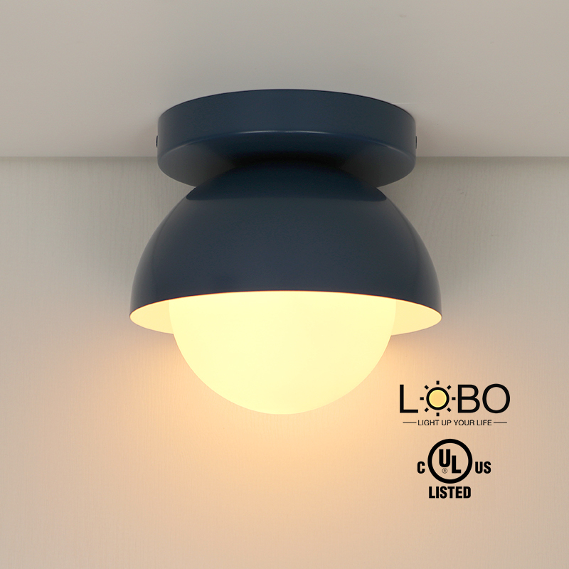 Modern Corridor Round Glass Ball Ceiling Lights Indoor Nordic Style Ceiling Lamp for Hallway Decor