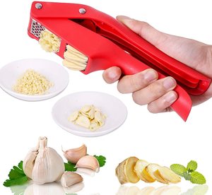 professional 2 in 1 Garlic Mince and Garlic Slice Kitchen Garlic Press with Ergonomic Handle